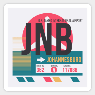 Johannesburg (JNB) Airport Code Baggage Tag Magnet